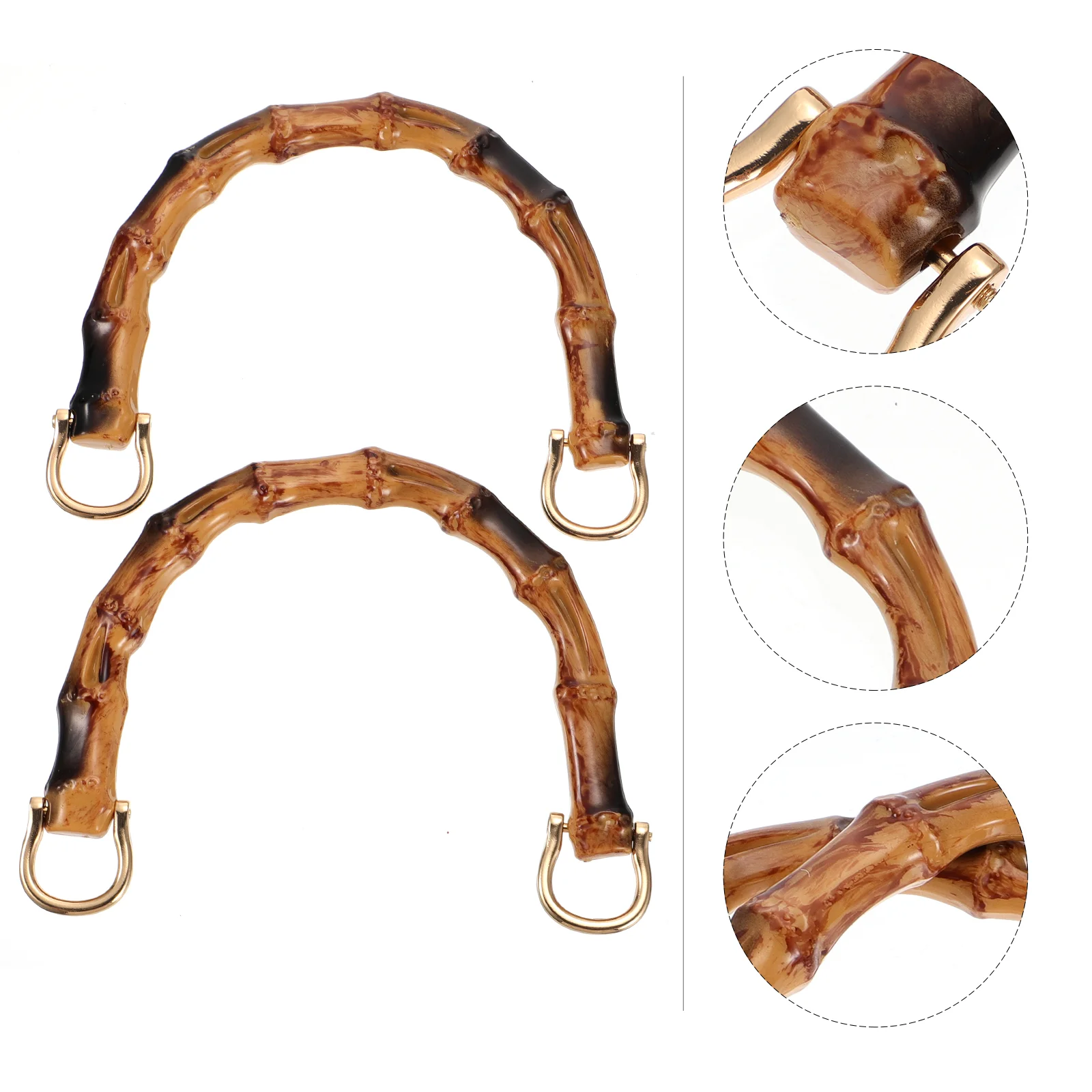 

Handle Handles Strap Purse Chain Replacement Handbag Short Woodenu Handbags Shaped Framediy Tote Clutches Shouldermaking Straps