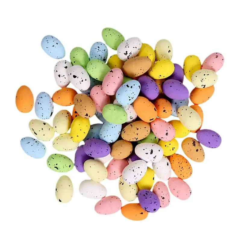 

100pcs Easter Eggs DIY Speckled Foam Eggs Easter Party Decor Colorful Chick Eggs Easter Eggs Party Decor Easter Gifts For Kids
