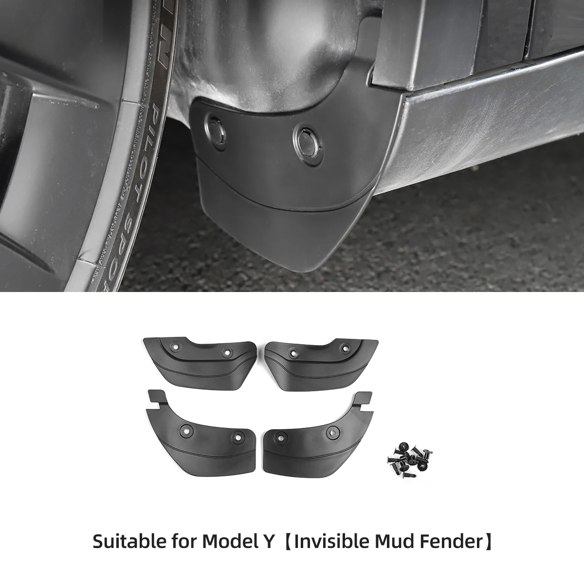 

Невидимые Брызговики LUCKEASY Для Tesla Model Y 2020-2024 И Model 3 2023, Внешние Аксессуары, 4 Шт., Материал TPE
