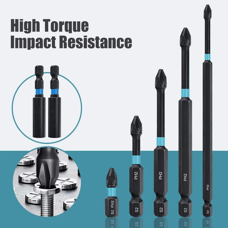 Набор ударных отверток PH2 2/5/6 шт. набор магнитных крестовых ударная дрель винт из