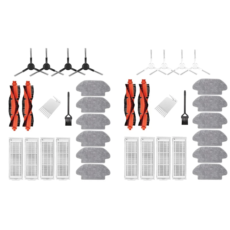 

18Pcs Robot Vacuum Accessories For Xiaomi Mijia STYTJ02YM Mop Cleaning Robot Main Side Brush Hepa Filter Mop Cloth