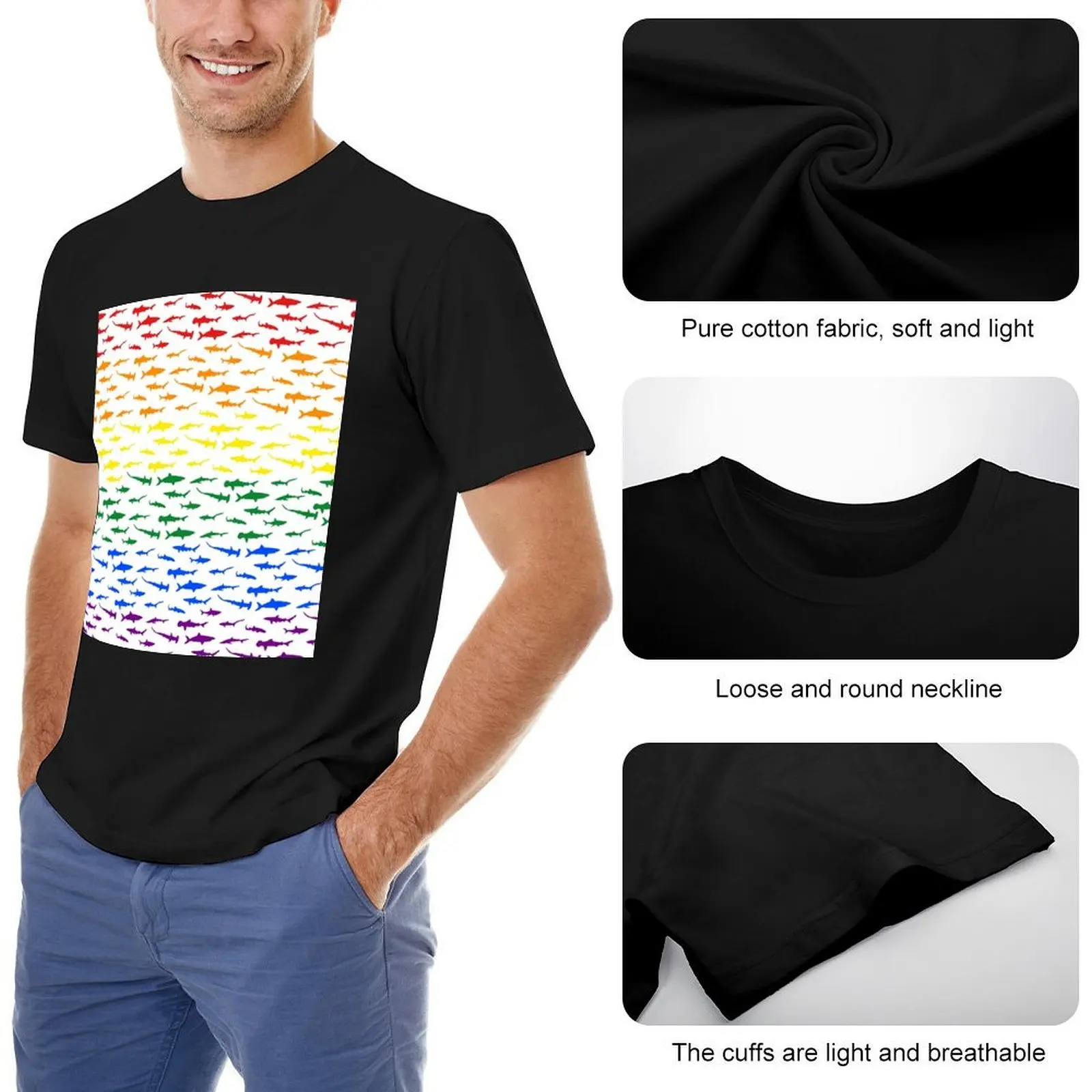 Белая футболка с рисунком акулы футболки для мальчиков животным принтом