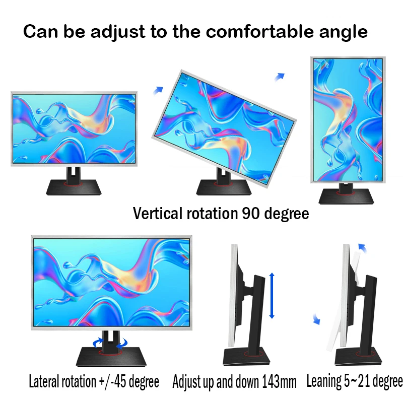 120 Гц 27-дюймовый ЖК-дисплей с изогнутым HD-дисплеем вращающийся дисплей подсветкой