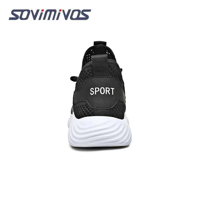 2022 New Men Knit Casual Walking Shoes Breathable Trendy Sneakers Original Light Shock Absorption Male Tennis Shoe