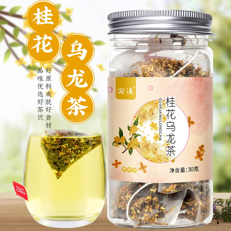 

Osmanthus Oolong Tea Combination Triangle Bag Health-Enhancing Herbal Tea 10 Small Bags/Can