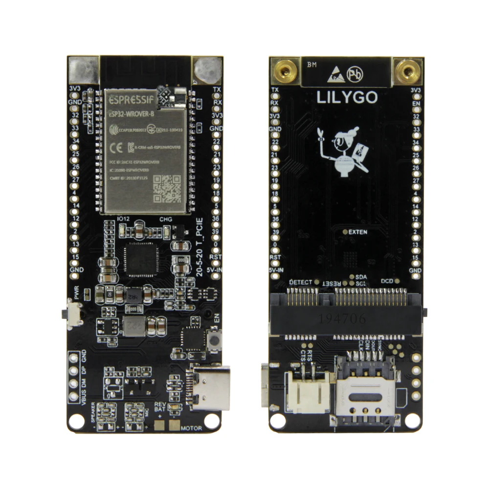 

official TTGO T-PCIE ESP32-WROVER-B AXP192 Chip WIFI Bluetooth Nano Card SIM Series Composable Development Board Hardware