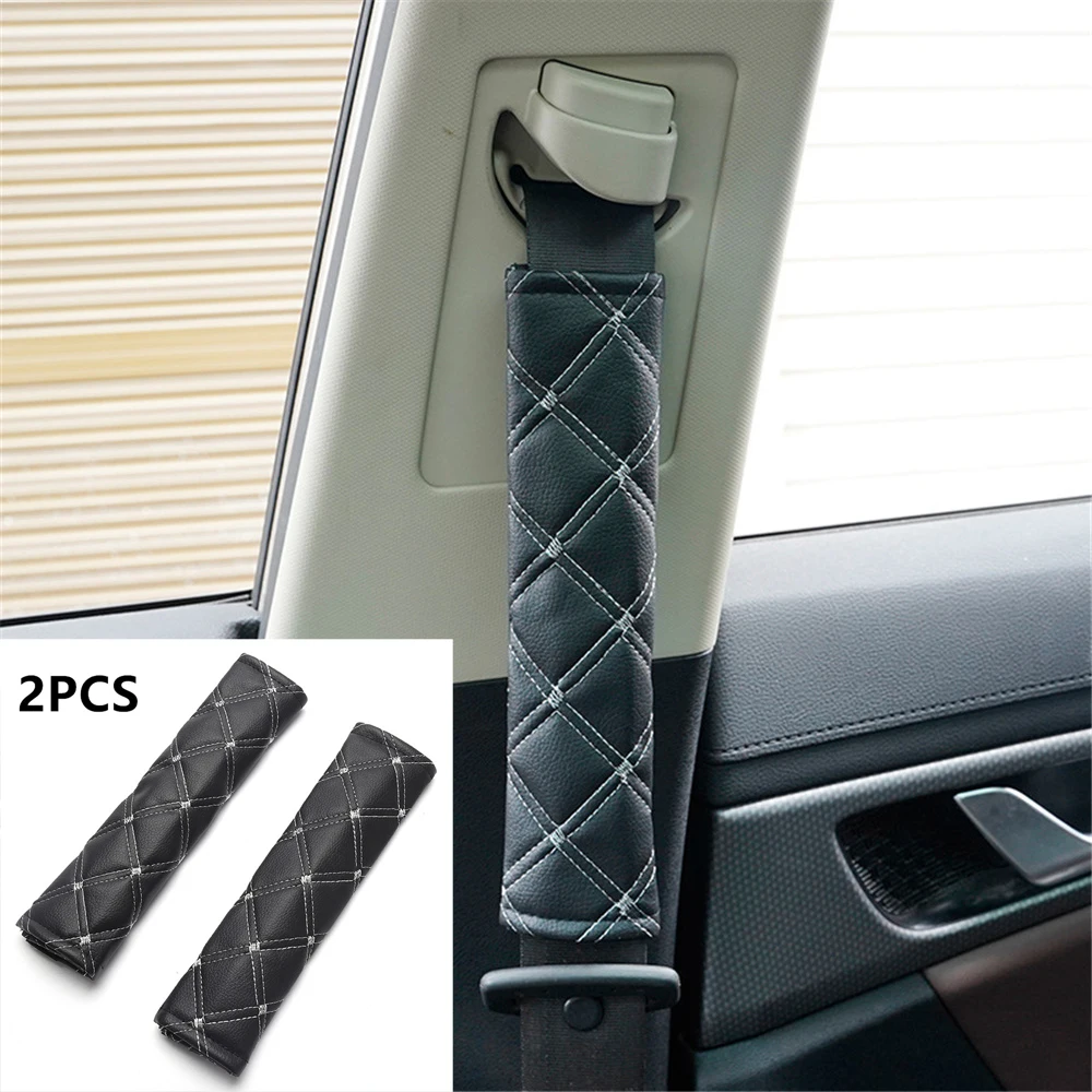 

For Honda Accord City Civic CRV CRZ Elysion Fit Jade Jazz Insight Car Seat Belt Pu Leather Safety Belt Shoulder Cover Breathable
