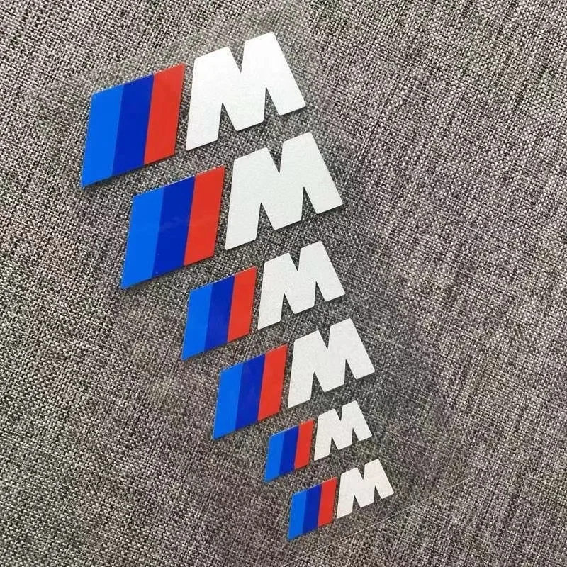 

6 шт. наклейки на суппорт автомобиля, наклейки на ступицу колеса для BMW M Performance E36 E60 E90 X2 X1 X3 X5 E46 E39 E70 M3 M5 M6 G20 G30 E93 Z3 Z4 M