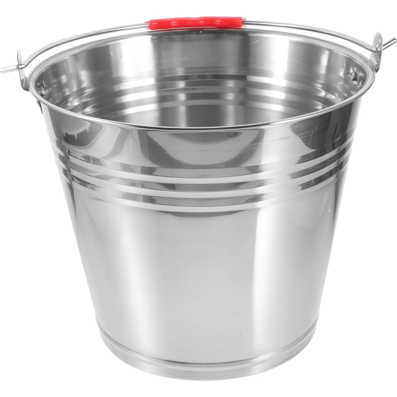 

Water Storage Bucket Horse Feed Metal Ice Toilet Handle Stainless Steel Buckets