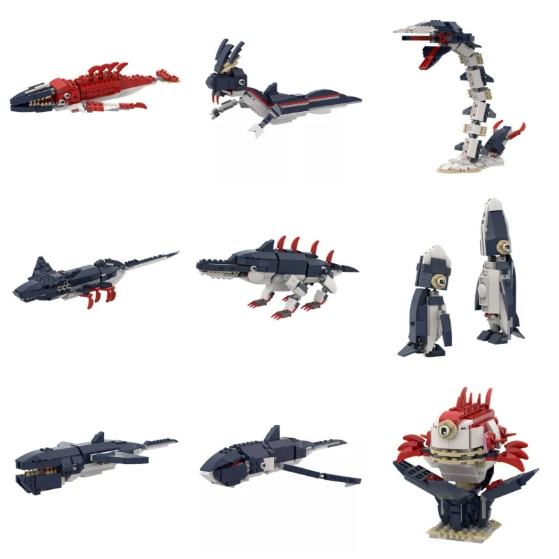 Конструктор MOC Subnautica: Монстры глубоководья, Голодная акула, Строительные блоки, Детские развивающие игрушки, Подарок на день рождения (art.: 3920d9794f706) - 3920d9794f706