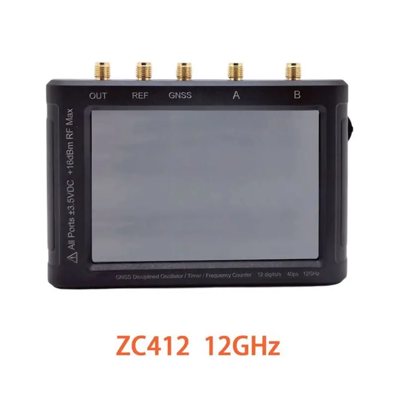 Фото Частотомер ABZL ZC412 12 ГГц со встроенным GPSDO, 4-дюймовый компактный анализатор частоты, двойной таймер-счетчик с разрешением 40 пс №3