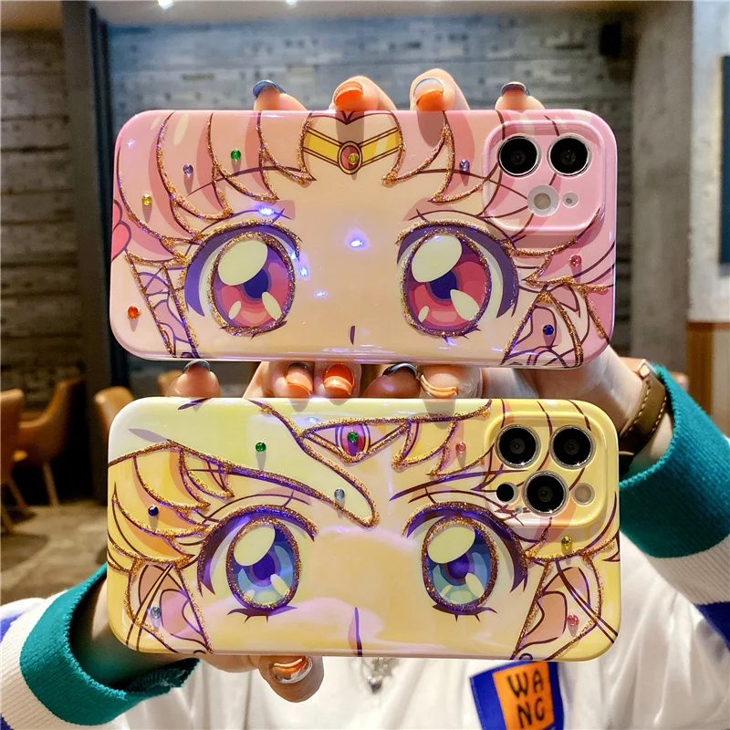 

Animation cartoon XS beautiful girl warrior selfie face blocking for apple 12pro 11mobile phone case suitable for iphone13promax