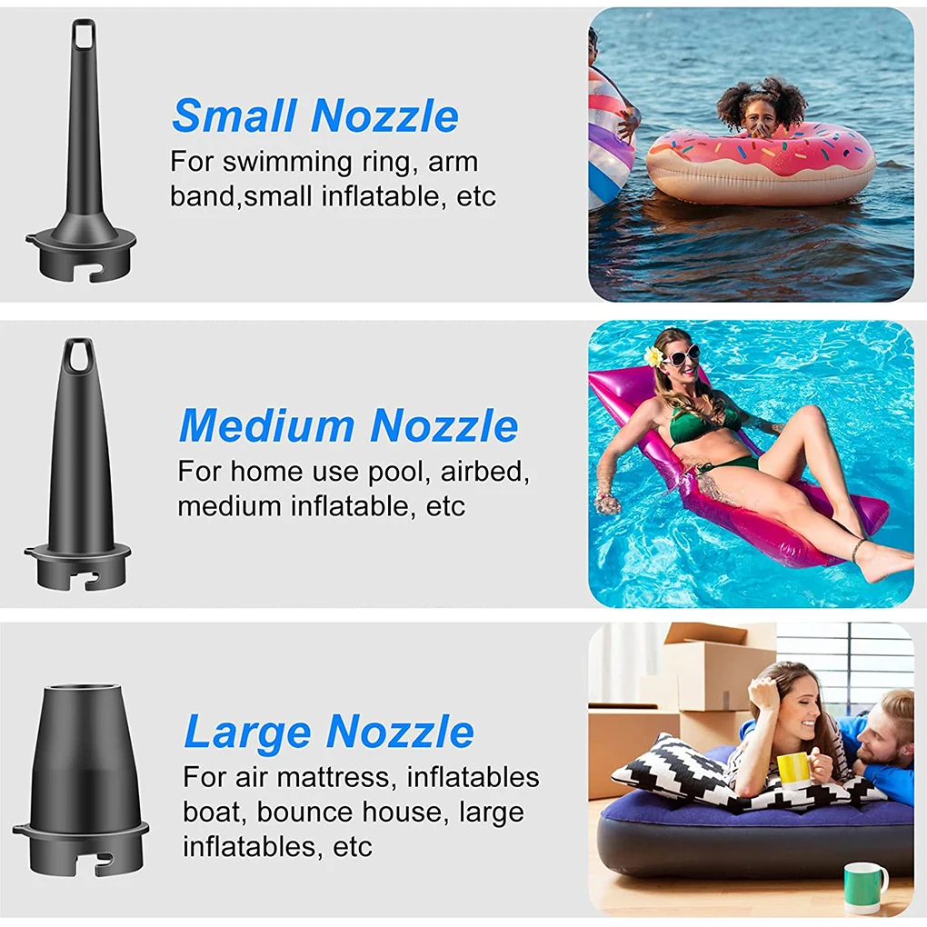 

Electric Air Pump Portable IPX5 Waterproof Indicator Light Inflator