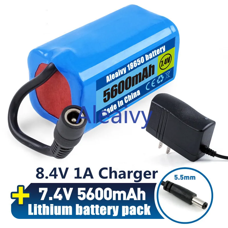 

7.4v/8.4v 5600Mah 18650 Battery For T188 T888 2011-5 V007 C18 H18 So on Remote Control RC Fishing Bait Boat Parts with charger