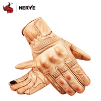 nerve retro sheepskin motorcycle gloves windproof anti drop motorcycle cycling protection motocross gloves motorcycle equipment