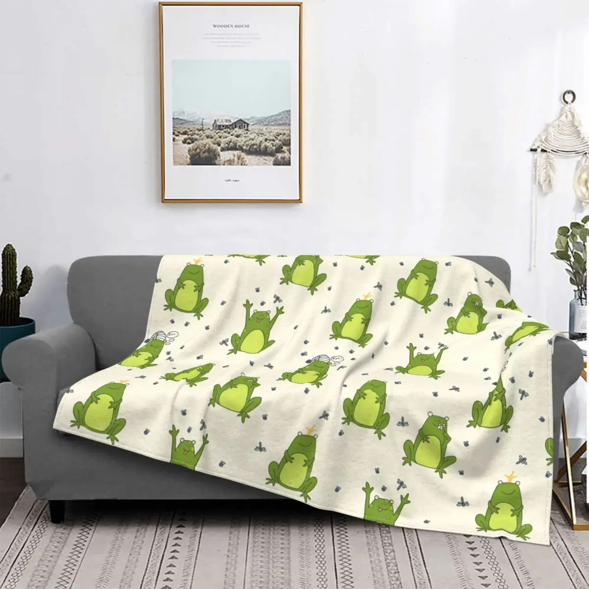 

Cartoon Frog Elevate Your Comfort Game With The Ultimate Coziness Of Our Windproof Anti-Pilling Skin-Friendly Travel Blanket