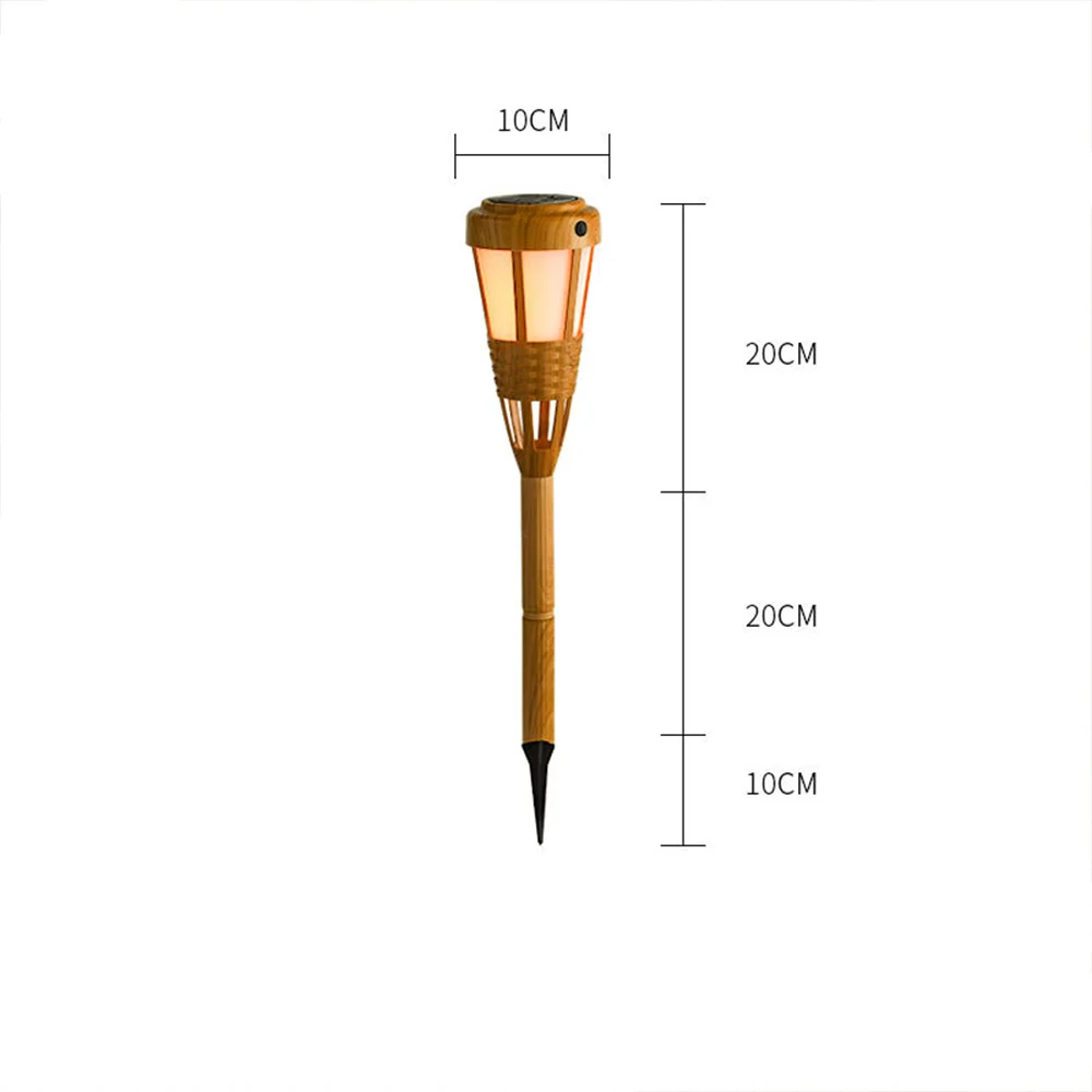 Бамбуковый светодиодный светильник ручной работы на солнечной батарее