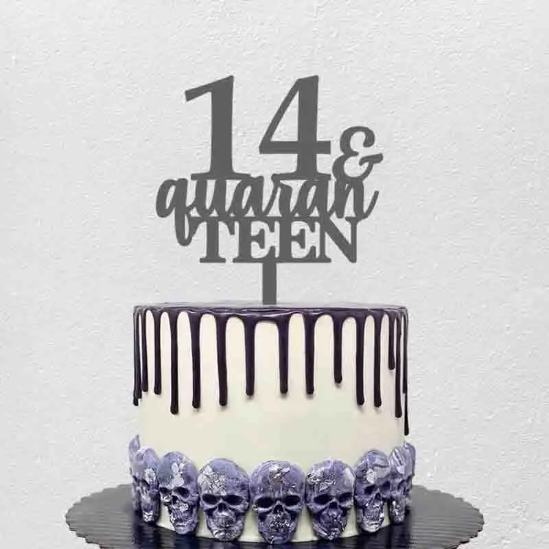 

Персонализированный Топпер для торта для частвечерние на заказ 14 лет и кварцевый подросток