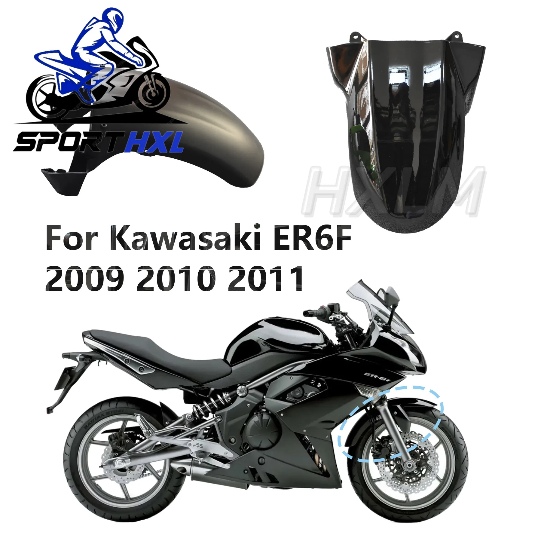Фото Переднее крыло мотоцикла для Kawasaki ER6R ER6F ER-6 ER6 R F 2009 2010 2011, аксессуары для ветрового стекла, обтекатель, дефлектор №1