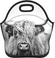 highland cow thermal lunch bag cooler bags insulated tote bag portable lunch box reusable container for travel picnic work party