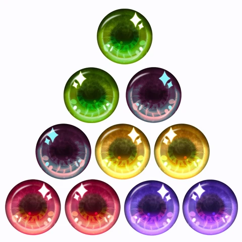 Стеклянные глаза для кукол Блайт CLWANLUO 12 мм