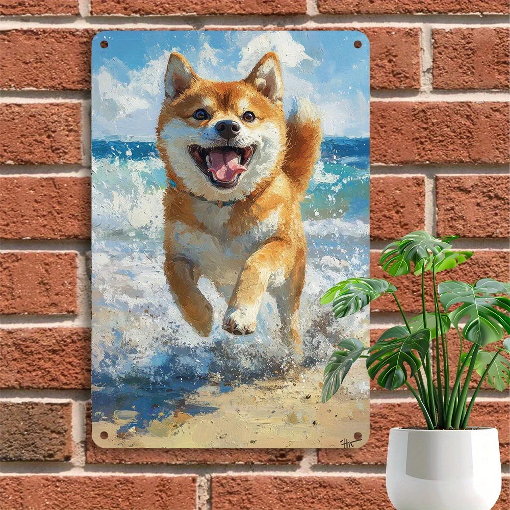 

Металлическая вывеска Shiba Inu