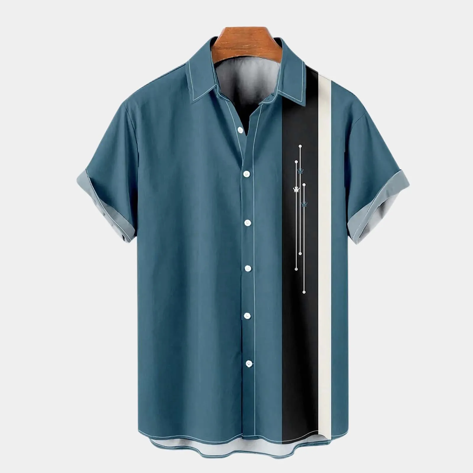 

Adult Romper Men Male Summer Hawaii Casual Loose Print Shirt Turn Down Collar Short Sleeve Shirt Mens Back Tops