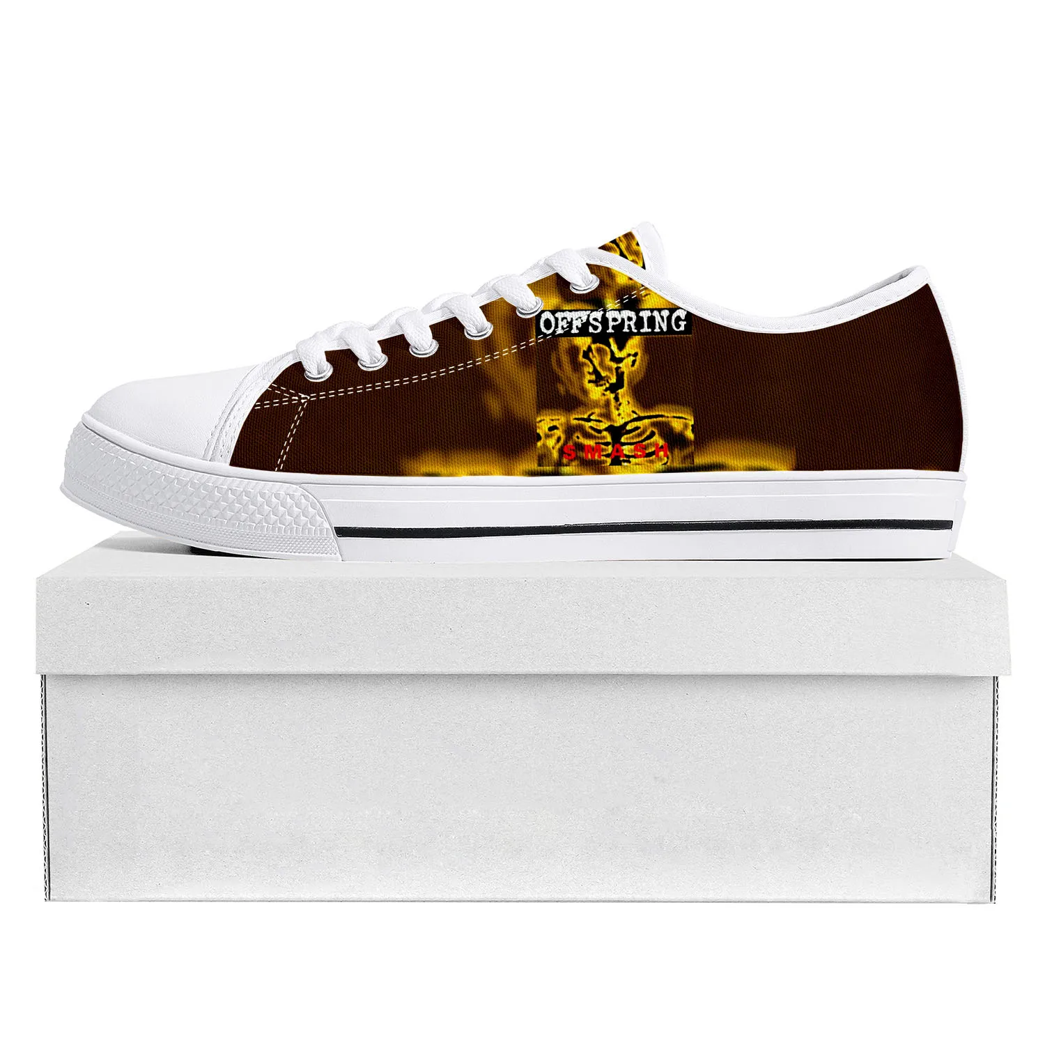

The Offspring Rock Band Low Top High Quality Sneakers Mens Womens Teenager Canvas Sneaker Prode Casual Couple Shoes Custom Shoe