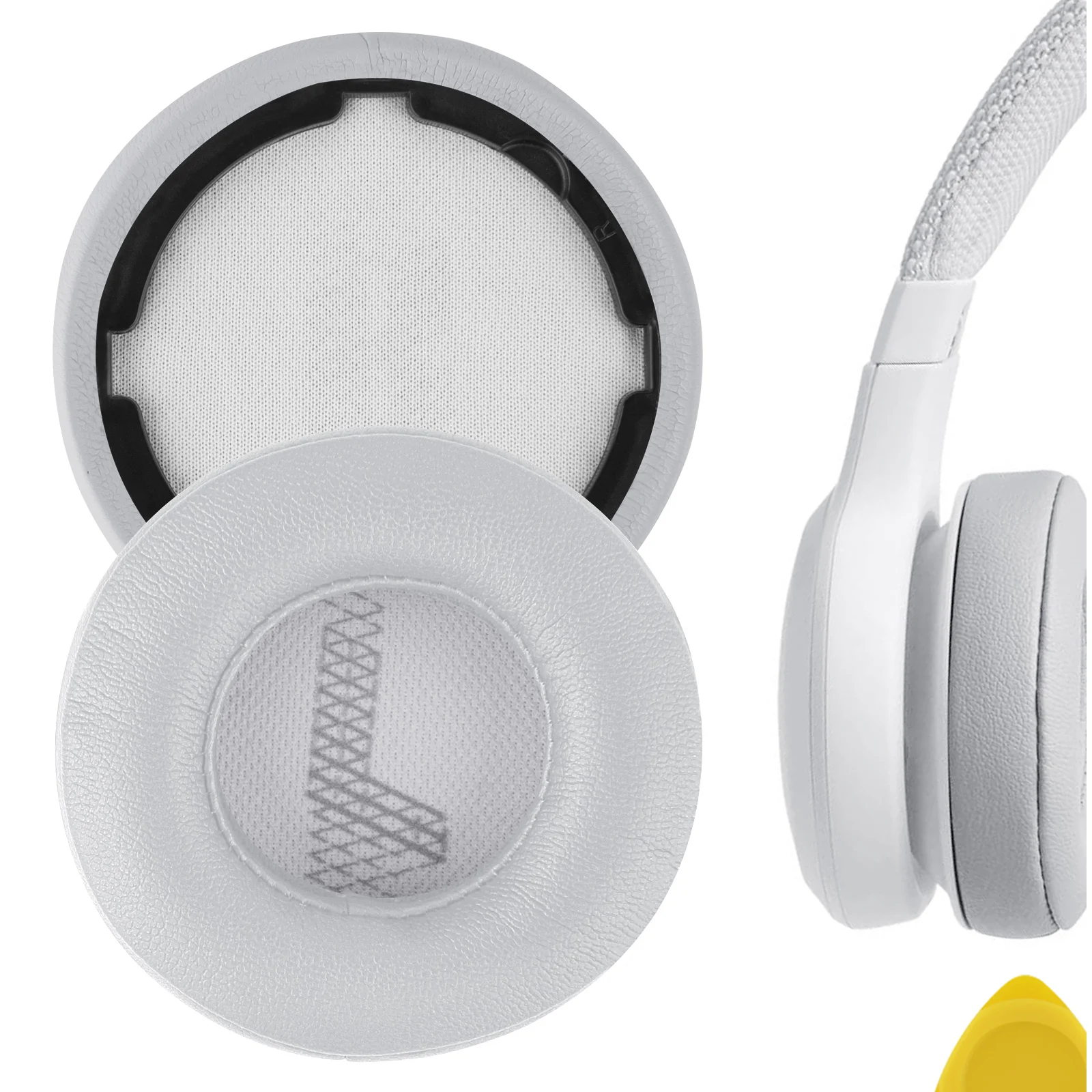 

Geekria Protein Leather Replacement Ear Pads for JBL LIVE 400BT Headphone Ear Cushions,Headset Earpads for Headphone Accessories