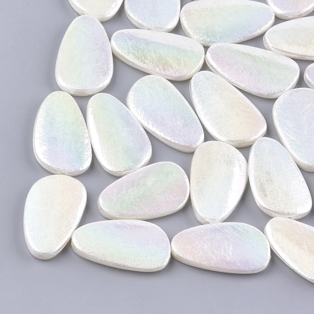 

5 шт., акриловые бусины из искусственного жемчуга, 35,5x21x5 мм