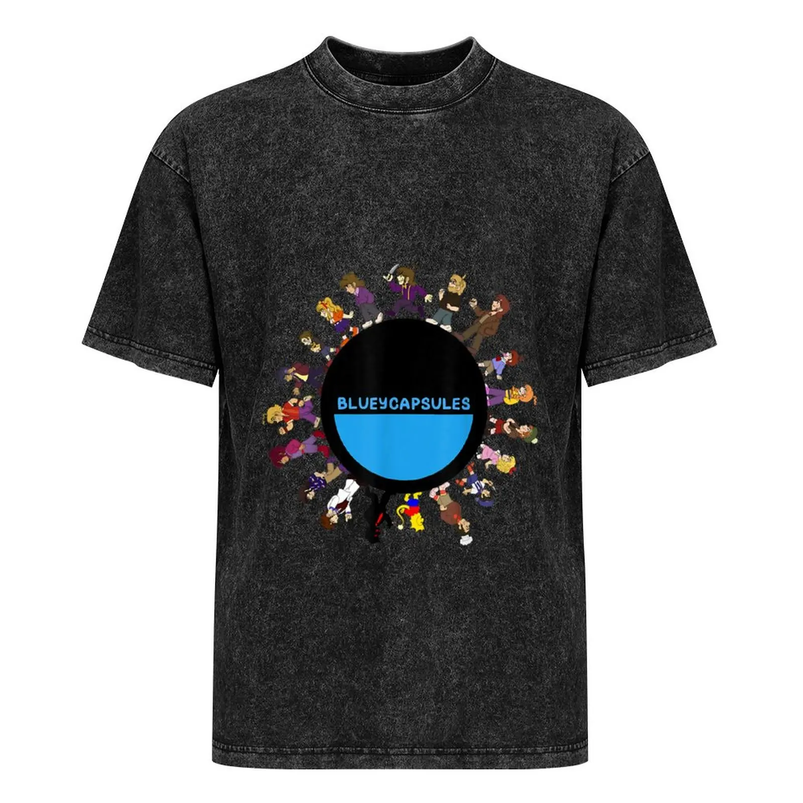 Футболка BlueyCapsules мешковатые рубашки футболка с аниме мужские футболки
