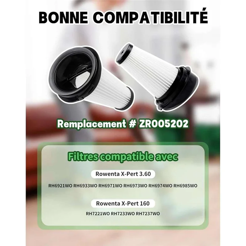 Фото Для Rowenta X-Pert 3,60 X-Pert 160 Rh72xxx RH6921WO RH6933WO RH6971WO RH6973WO RH6974WO RH6985WO ZR005202 Набор сменных фильтров №4