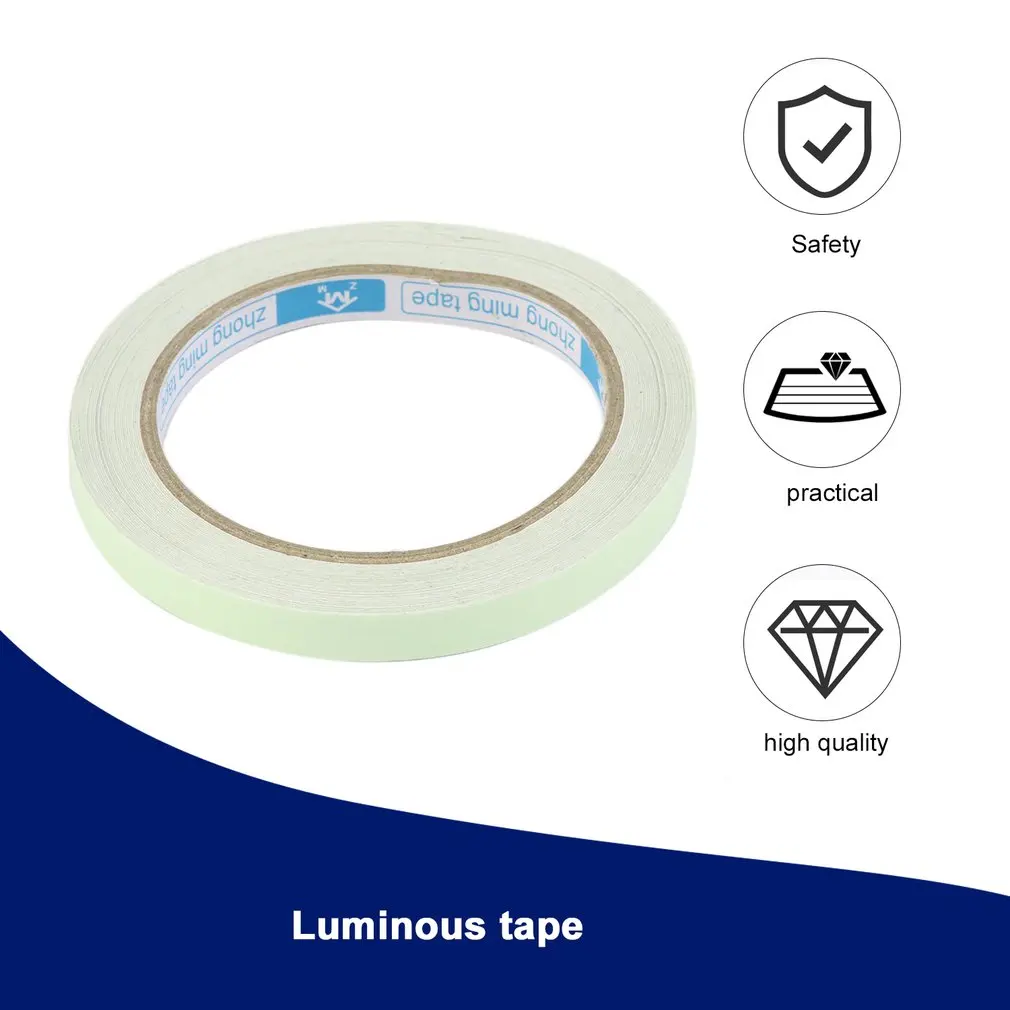 

Светящаяся самоклеящаяся лента 10 м, светящаяся в темноте, безопасные сценические украшения для дома, ленты для ночного видения, безопасност...