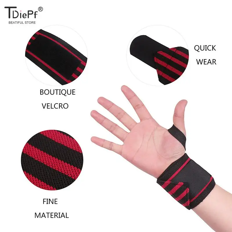 

1pcs Power Weight Lifting Hand Wrap Support Gym Training Bar Wristband Fitness Padded Wrist Thumb Brace Strap Wrist Wrap