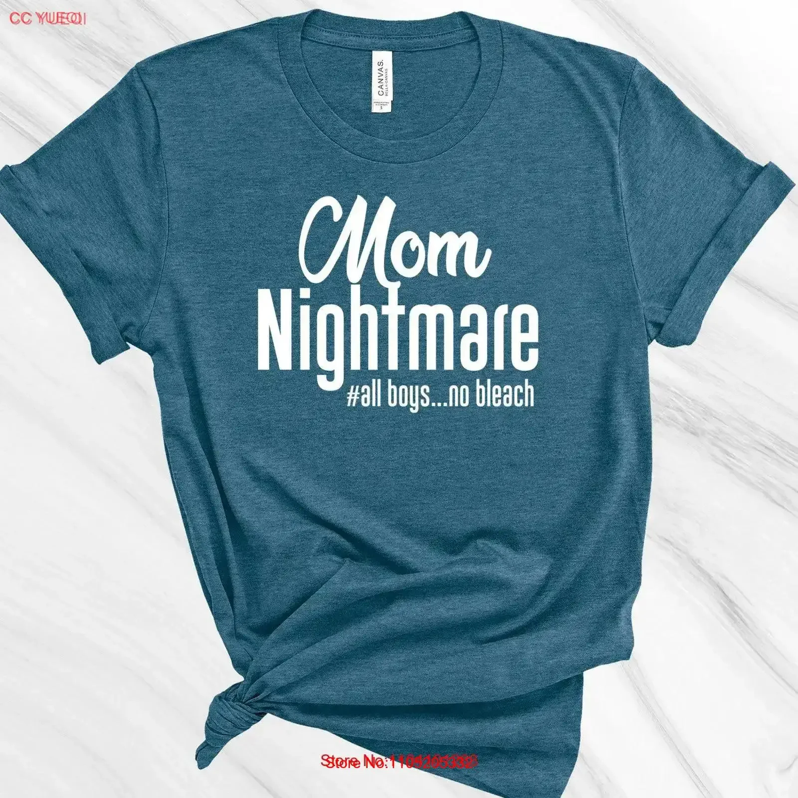 Фото Футболка Mom Nightmare all Boys, женская футболка Rules Ring Spun Love my Kids Friend Teacher, винтажная стираная футболка с рисунком, мягкая уличная одежда №1