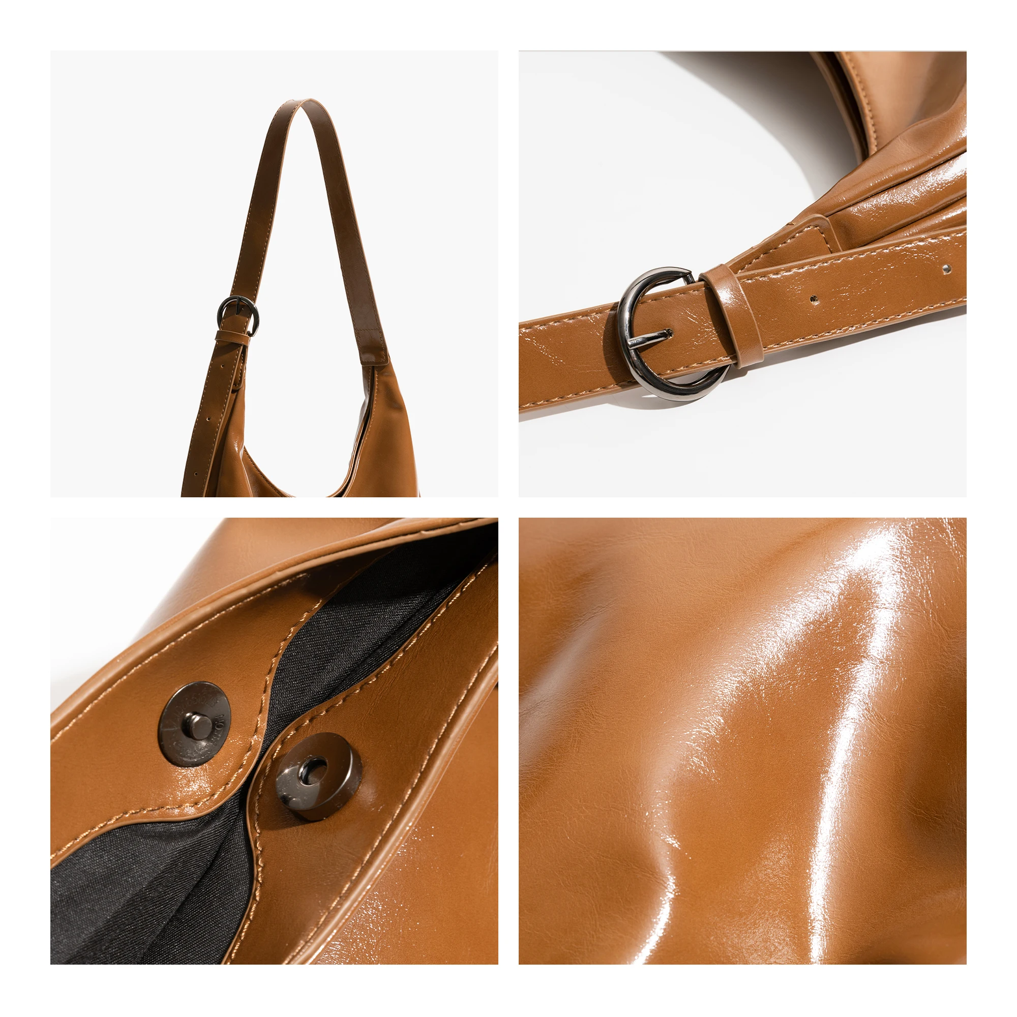 Женская сумка-шоппер KOKOPEAS из искусственной кожи на плечо однотонная модная