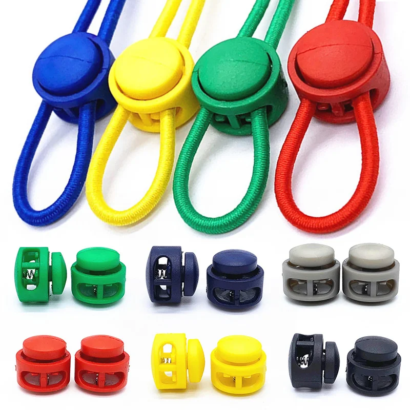 

10Pcs Plastic Spring Buckle Stopper Hat Elastic Rope Cord Lock Adjustment Lock Clips Buckle DIY Shoelace Clamp Accessoies