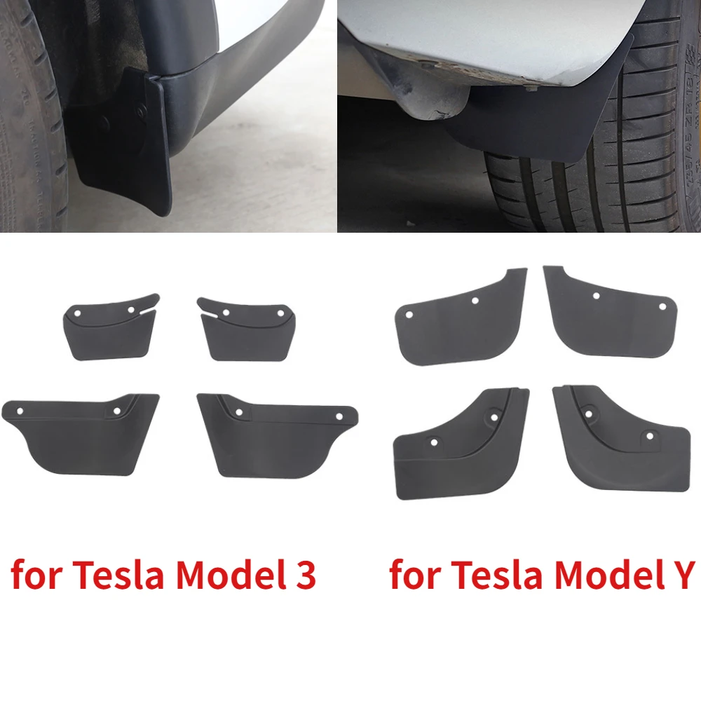 

4Pcs TPE Wheel Invisible Mud Flaps for Tesla Model 3 Y 2021 2022 Mudflaps Mudguard Splash Fender Guards Fit Car Accessories