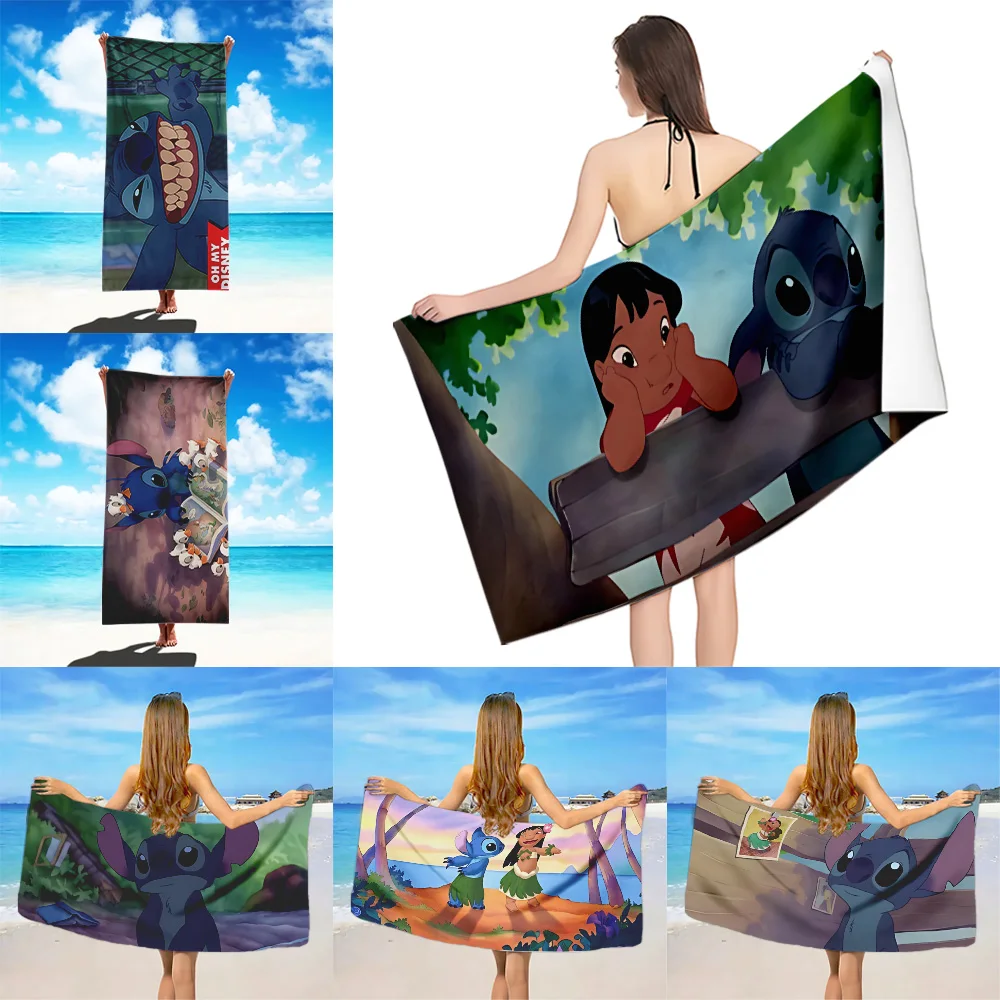 Мультяшное S-образное пляжное полотенце из микрофибры без песка быстросохнущее