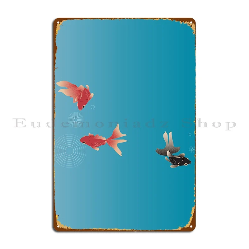 

Металлический знак Koi Fish, плакат, печать, Классическая пещера, знак, постер