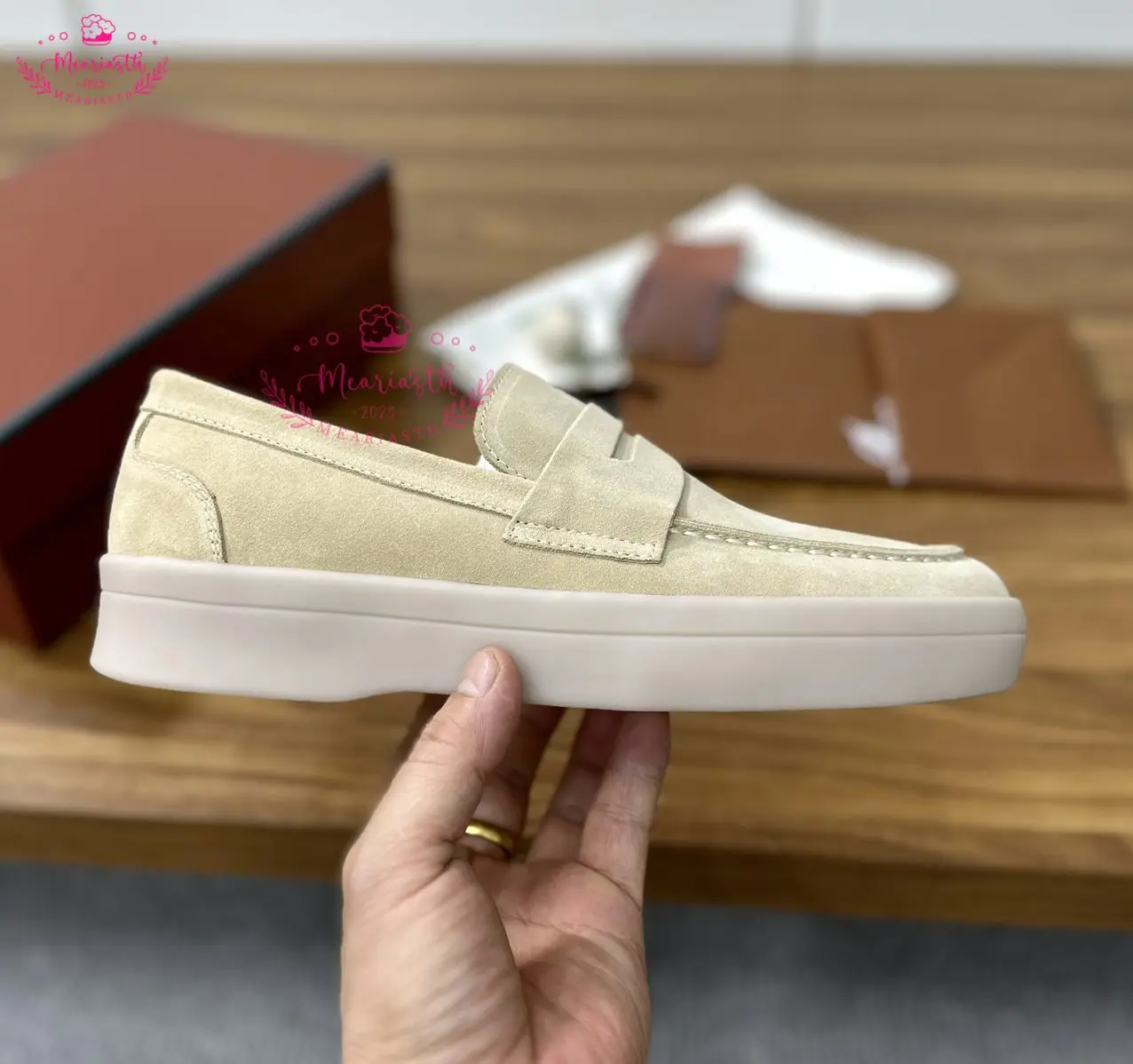 

2023 New Suede Women's platform Casual Shoes Buckle Designer Men's Loafers British Vintage Flat Shoes Lefu Shoes Plus Size 45 46