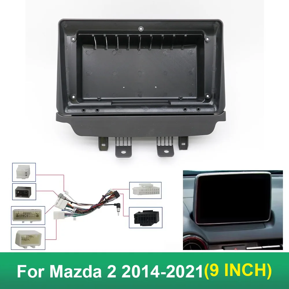 Для Mazda 2 2014-2021 (9 дюймов) автомобильный радиоприемник Fascias Android GPS MP5 стереоплеер Din