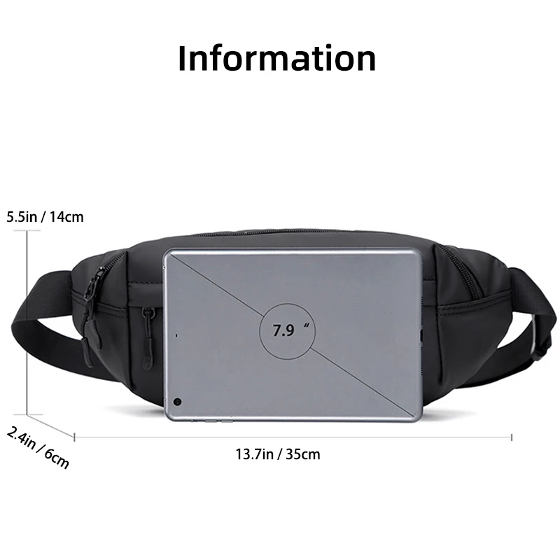 HK Street Fashion Crossbody Bag Men PU Material Chest Bag For Male New All Match Party Bag For Man Casual Men's Waist Pack Bag