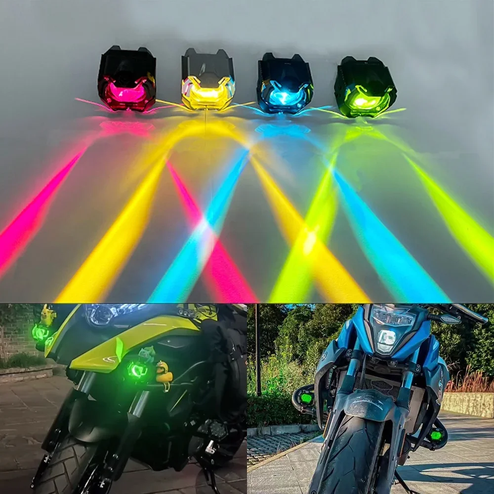 HCmotion Factory Дальний ближний свет Супер яркость RGB Muti Color DRL Прожектор для мотоцикла