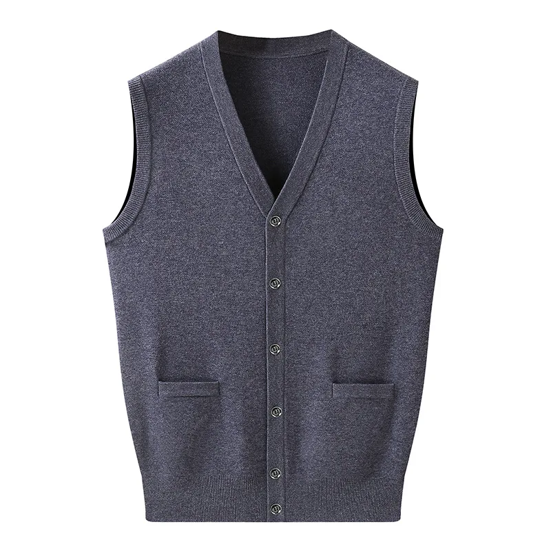 

6XL Casual Size 7XL V-neck 4XL Cardigan Knitted Vest, Men's Style Super Autumn 3XL 5XL Fashion Large Plus Cardigan, New