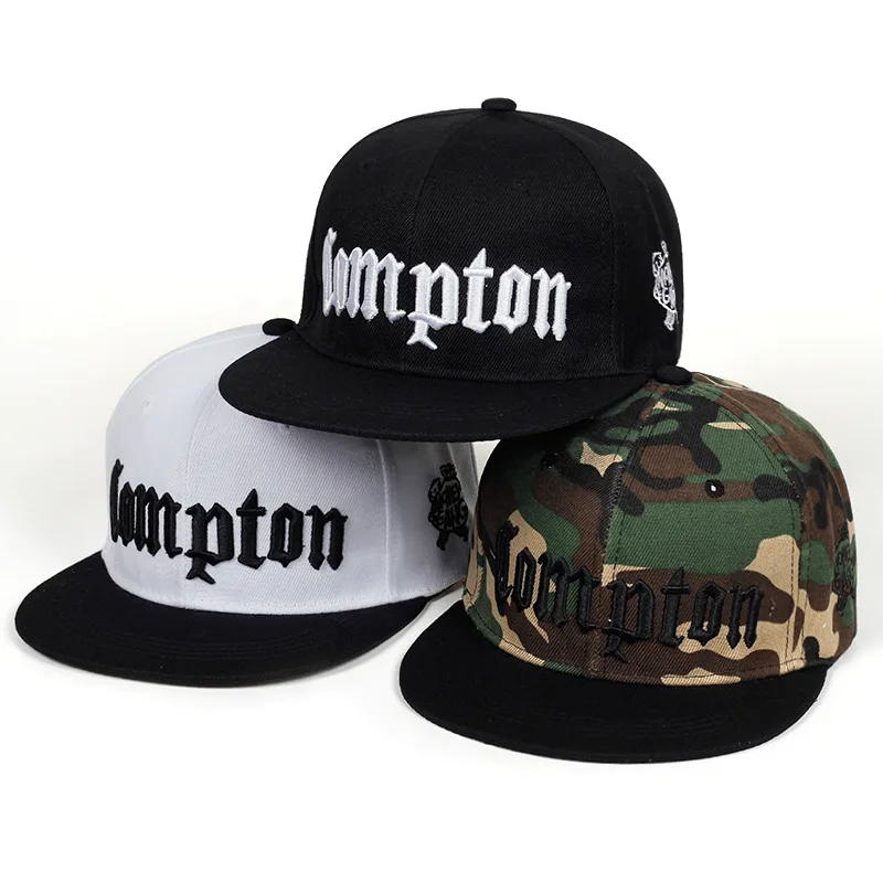 New COMPTON CAP Street Dance Gangster Snapback Hat Hip Hop Headwear for Men Women Adult Outdoor Casual Sun Baseball Cap