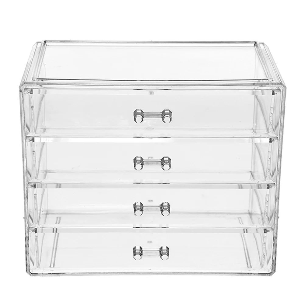 

Органайзер для макияжа, чехол, акриловый ящик для хранения, прозрачный ящик для стола, искусственные украшения, прозрачный Настольный чехол...