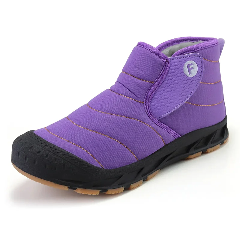 

DAFENP 2022 New Waterproof Snow Boots Men Winter Thicked Plush Ankle Boots for Unisex Non-slip Warm Couple Cotton Shoes
