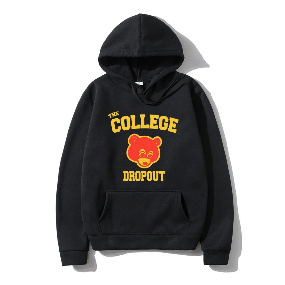 

Kanye West College Dropout Hoodie Music Album Printed Men Women Clothing Long Sleeve Sweatshirts Casual Male Hip Hop Pullovers