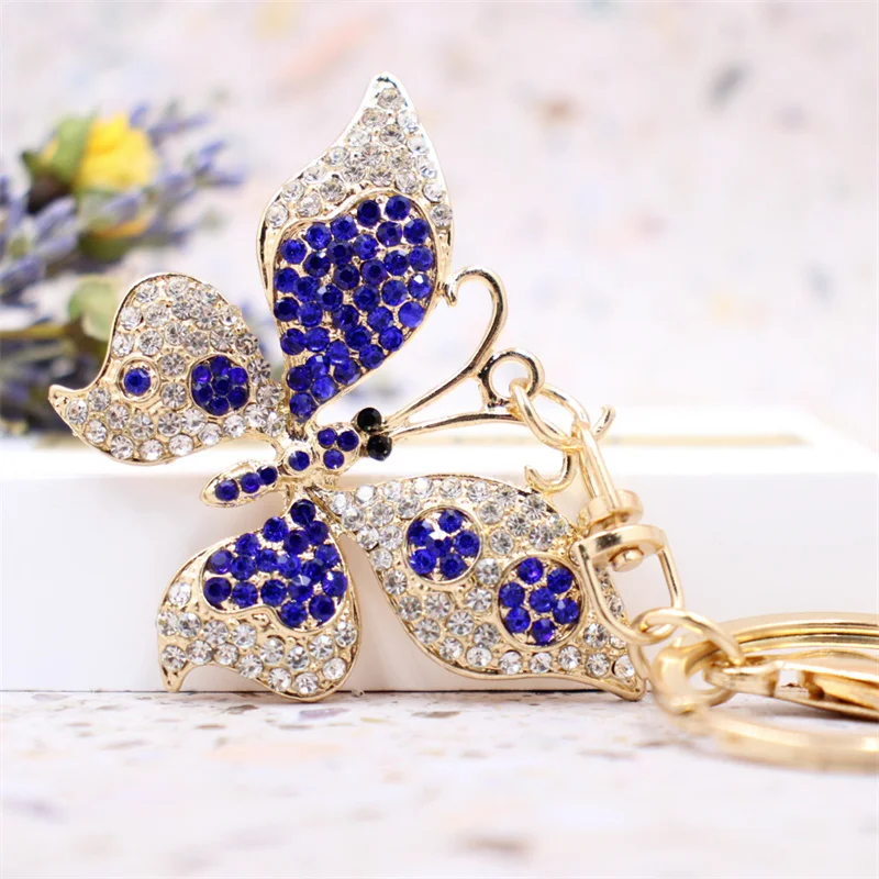 Необычный и фантазийный мультяшный золотой металлический брелок с белой